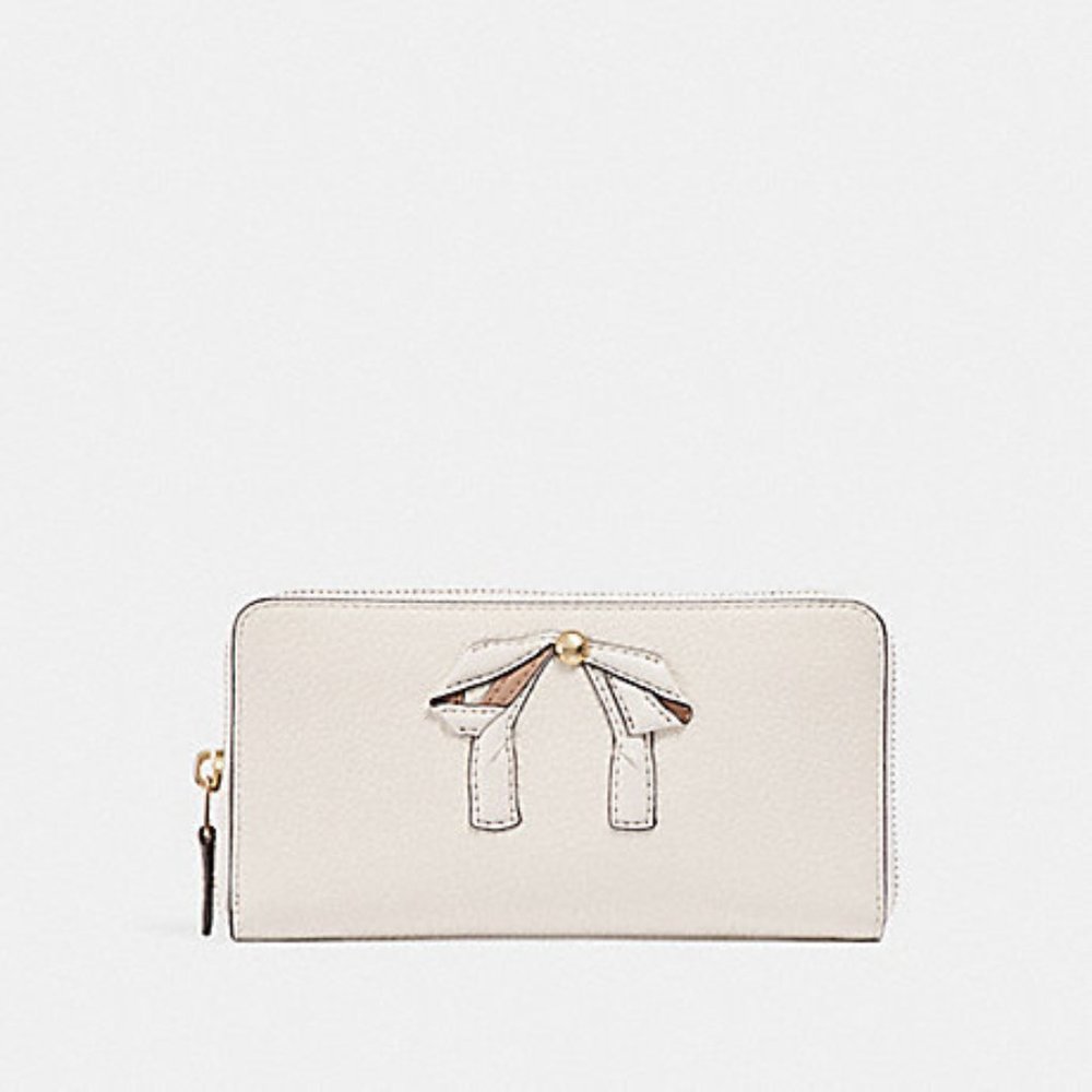 COACH F29382 Accordion Zip Wallet with Bow
